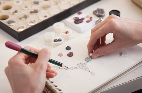 オーダージュエリーのデザイン画作成